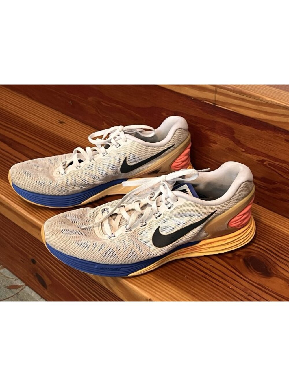Nike LunarGlide Men's Running Shoes Mesh Cushioned Breathable Low Top Sz 9.5
